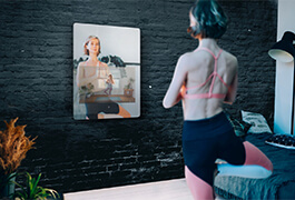 women yoga smart mirror