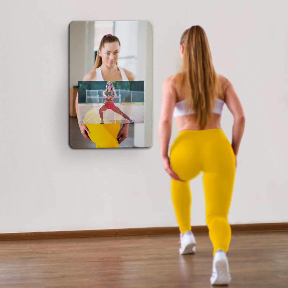 smart mirror small space home gym ideas